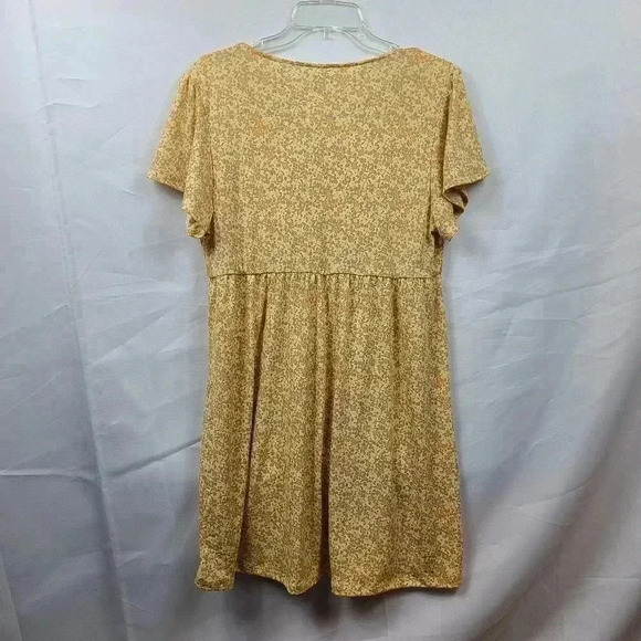 Aeropostal Floral Yellow Pastel Short Sleeve Midi Sundress Women's XL - Picture 3 of 3